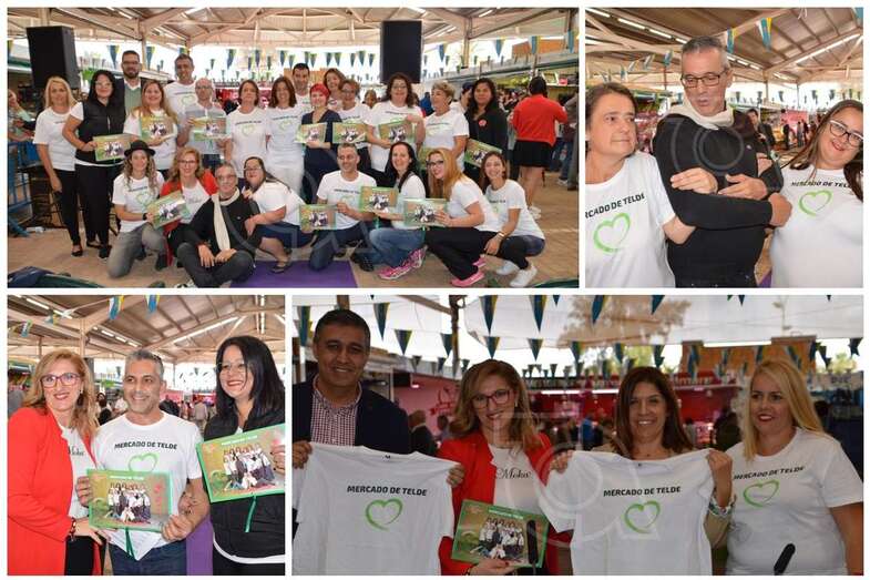 La presentación del calendario solidario tuvo lugar esta mañana en el Mercado Municipal (Foto TA)